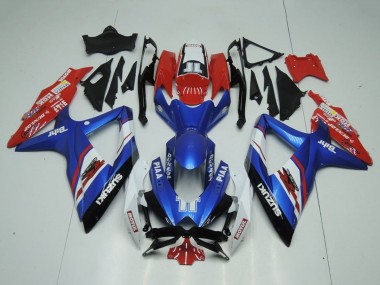 Carénages Moto Suzuki GSXR 1000 2009-2016 - Bleu Rouge Blanc Piaa Motul Vendre