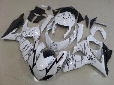 Carénages Moto Suzuki GSXR 1000 2009-2016 - Blanc Noir Corona Courses Vendre