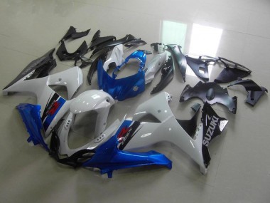 Carénages Moto Suzuki GSXR 1000 2009-2016 - Blanc Bleu Noir OEM Style Vendre