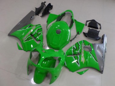 Carénages Moto Kawasaki ZX12R 2000-2001 - Vert Argent Vendre