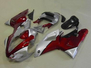 Carénages Moto Yamaha YZF R1 2000-2001 - Argent Rouge Marron Vendre