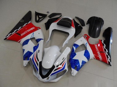 Carénages Moto Yamaha YZF R1 2000-2001 - Blanc Rouge Bleu Noir Corse Vendre