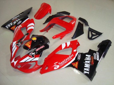 Carénages Moto Yamaha YZF R1 2000-2001 - Rouge Blanc Noir Brillant Santander Vendre