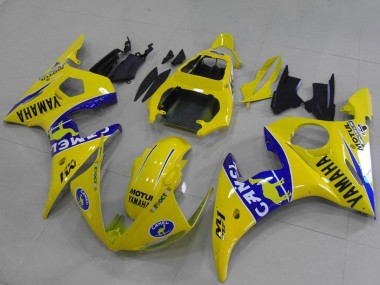 Carénages Moto Yamaha YZF R6 2003-2004 - Jaune Bleu Chameau Vendre