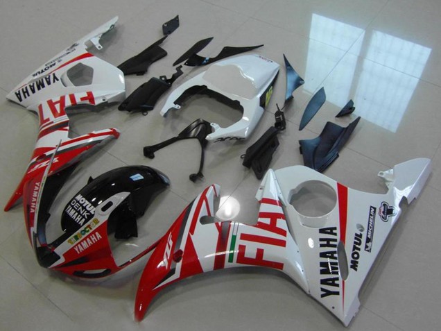 Carénages Moto Yamaha YZF R6 2003-2004 - Blanc Rouge Fiat Michelin Motul