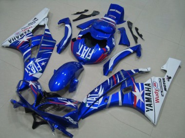 Carénages Moto Yamaha YZF R6 2006-2007 - Blanc Bleu Fiat Motul Michelin Vendre