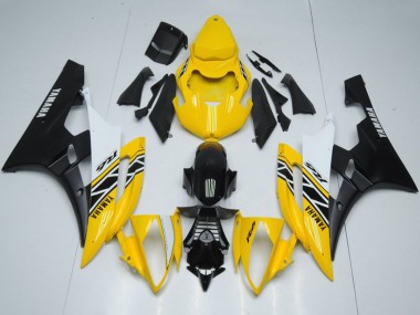 Carénages Moto Yamaha YZF R6 2006-2007 - Jaune Blanc Noir OEM Style Vendre