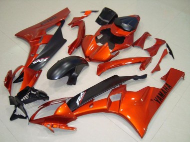 Carénage Moto Yamaha YZF R6 2006-2007 - Orange Noir Mat Vendre