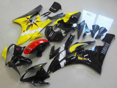 Carénages Moto Yamaha YZF R6 2006-2007 - Jaune Blanc Rouge Noir Brillant Vendre