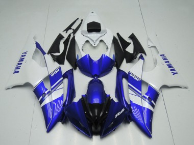 Carénages Moto Yamaha YZF R6 2008-2016 - Blanc Bleu Noir OEM Style Vendre