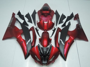 Carénage Moto Yamaha YZF R6 2008-2016 - Rouge Noir Mat Vendre