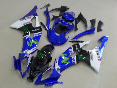 Carénages Moto Yamaha YZF R6 2008-2016 - Blanc Bleu Noir Brillant Vert Monstre MoviStar Vendre