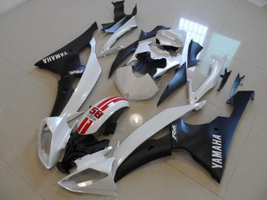 Kits Carénage Moto ABS Yamaha YZF R6 2008-2016 - Blanc Rouge Noir Mat Vendre