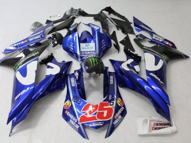 Carénage Moto Yamaha YZF R6 2017-2023 - Blanc Bleu Vert Monstre MoviStar Vendre