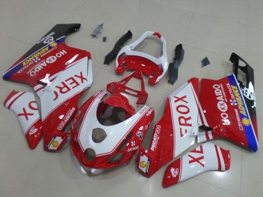 Carénages Moto Ducati 999 2003-2004 - Blanc Rouge Bleu Noir Brillant Xerox OEM Style Vendre