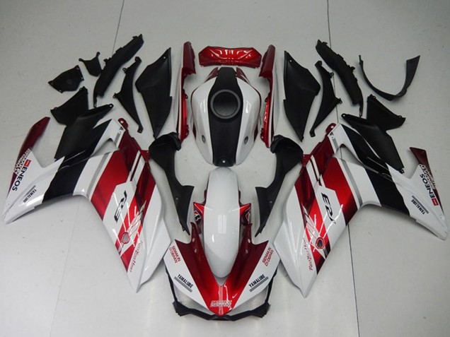 Kits Carénage Moto ABS Yamaha YZF R3 2015-2018 - Blanc Rouge Noir