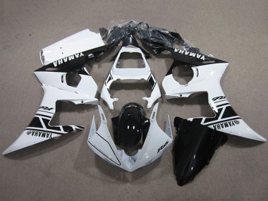 Kits Carénages Moto Yamaha YZF R6 2003-2004 - Blanc Noir Brillant Vendre