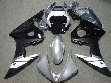 Carénages Moto Yamaha YZF R6 2003-2004 - Blanc Argent Noir Brillant Noir Mat Vendre