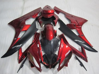 Kits Carénage Moto ABS Yamaha YZF R6 2006-2007 - Rouge Noir Mat Vendre