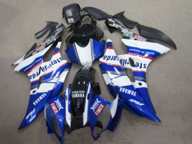 Carénages Moto Yamaha YZF R6 2006-2007 - Blanc Bleu Rouge Sterilgarda Volvo Fimer Vendre