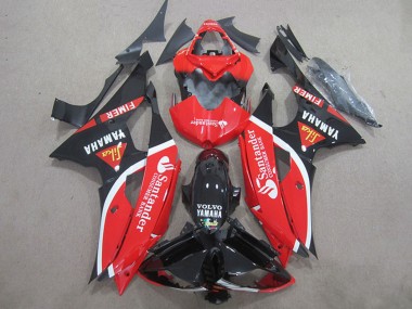 Carénages Moto Yamaha YZF R6 2008-2016 - Rouge Blanc Noir Brillant Volvo Santander Fimer Vendre