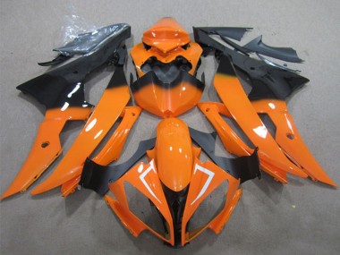 Carénage Moto Yamaha YZF R6 2008-2016 - Orange Noir Brillant Vendre