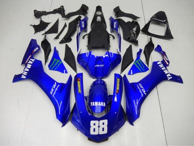 Carénages Moto Yamaha YZF R1 2015-2019 - Bleu Vert Monstre Akropovic Vendre