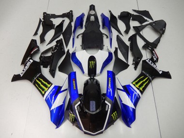 Carénages Moto Yamaha YZF R1 2015-2019 - Bleu Blanc Noir Brillant Vert Monstre Vendre