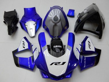 Carénages Moto Yamaha YZF R1 2015-2019 - Blanc Bleu Noir Brillant Vendre