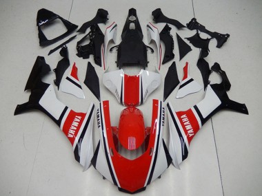 Carénages Moto Yamaha YZF R1 2015-2019 - Blanc Rouge Noir Vendre