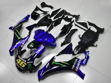 Carénages Moto Yamaha YZF R1 2015-2019 - Bleu Blanc Noir Vert ENEOS Monstre M1 46 Vendre