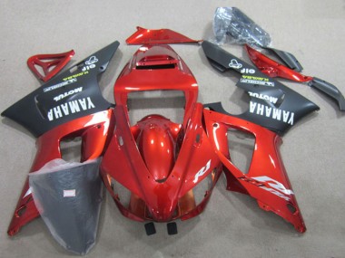 Carénages Moto Yamaha YZF R1 1998-1999 - Rouge Noir Blanc Décalque Vendre