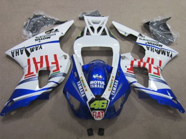 Carénages Moto Yamaha YZF R1 1998-1999 - Blanc Bleu Rouge Motul Fiat 46 Vendre