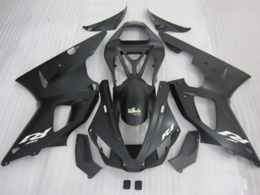 Carénages Moto Yamaha YZF R1 2000-2001 - Noir Mat Blanc Décalque Vendre