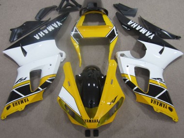 Carénages Moto Yamaha YZF R1 2000-2001 - Jaune Blanc Noir Vendre