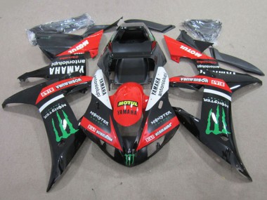Carénages Moto Yamaha YZF R1 2002-2003 - Rouge Noir Brillant Blanc Vert Motul Monstre Vendre