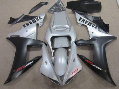 Carénage Moto Yamaha YZF R1 2002-2003 - Argent Noir Mat Vendre