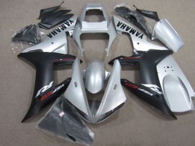 Carénages Moto Yamaha YZF R1 2004-2006 - Argent Noir Mat Vendre