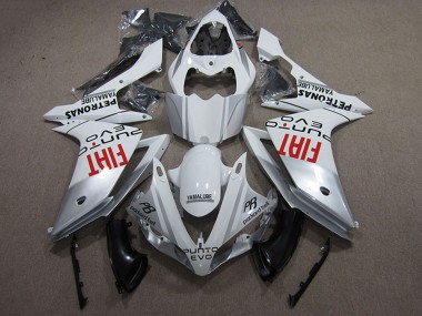 Carénages Moto Yamaha YZF R1 2007-2008 - Argent Blanc Rouge Fiat Vendre