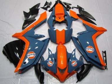 Carénages Moto Yamaha YZF R1 2007-2008 - Bleu Foncé Orange Gulf Vendre