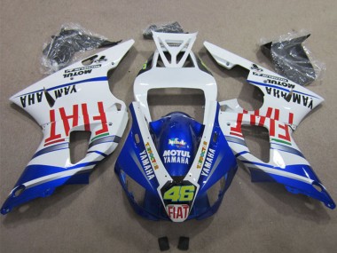 Carénages Moto Yamaha YZF R1 2009-2011 - Blanc Bleu Rouge Fiat Motul Dunlop 46 Vendre