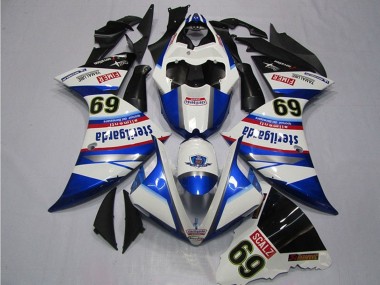 Carénages Moto Yamaha YZF R1 2009-2011 - Blanc Bleu Noir Sterilgarda SCALZ 69 Vendre