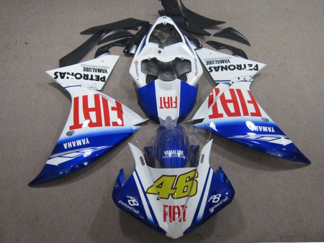 Carénages Moto Yamaha YZF R1 2009-2011 - Blanc Bleu Rouge Fiat 46