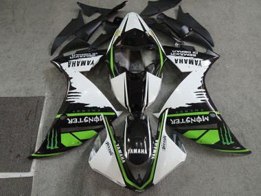 Carénages Moto Yamaha YZF R1 2009-2011 - Blanc Noir Vert Monstre Semakin Didepan Vendre