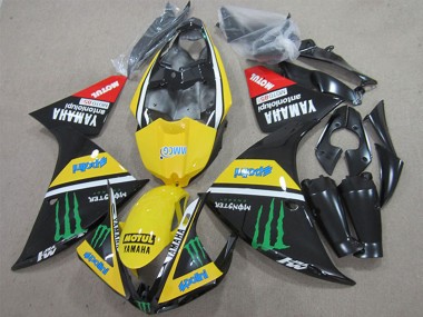 Carénages Moto Yamaha YZF R1 2009-2011 - Jaune Blanc Noir Rouge Vert Motul Monstre Vendre