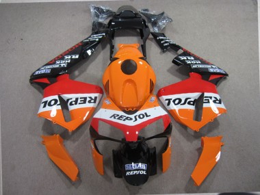 Kits Carénage Moto ABS Honda CBR600RR 2003-2004 - Orange Blanc Rouge Noir Brillant Repsol Vendre