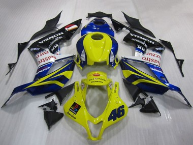 Carénage Moto Honda CBR600RR 2007-2008 - Jaune Bleu Blanc Noir Brillant Nastro Azzurro Vendre