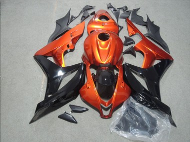 Carénages Moto Honda CBR600RR 2007-2008 - Orange Noir Brillant Vendre