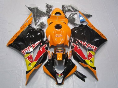 Carénages Moto Honda CBR600RR 2009-2012 - Orange Jaune Noir Brillant Red Bull Vendre