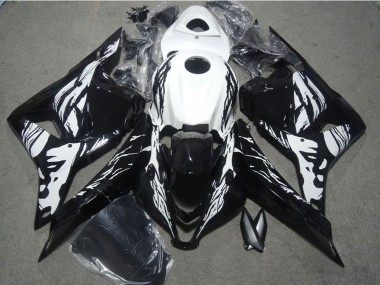 Kits Carénage Moto ABS Honda CBR600RR 2009-2012 - Blanc Noir Brillant Vendre